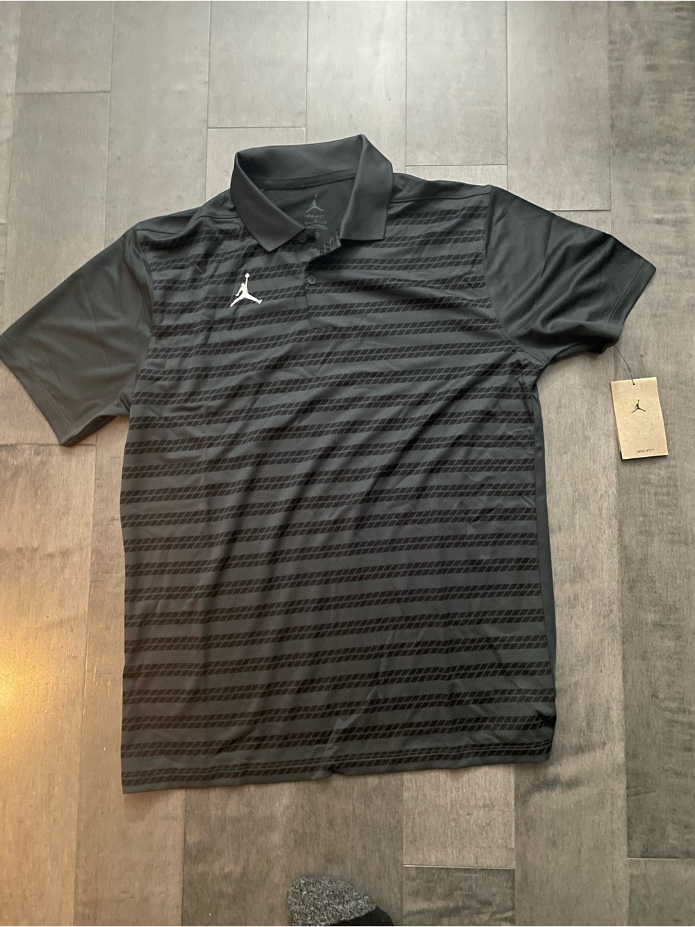Jordan Dri-FIT Victory Coaches Golf Polo Shirt Black Anthracite New Size M